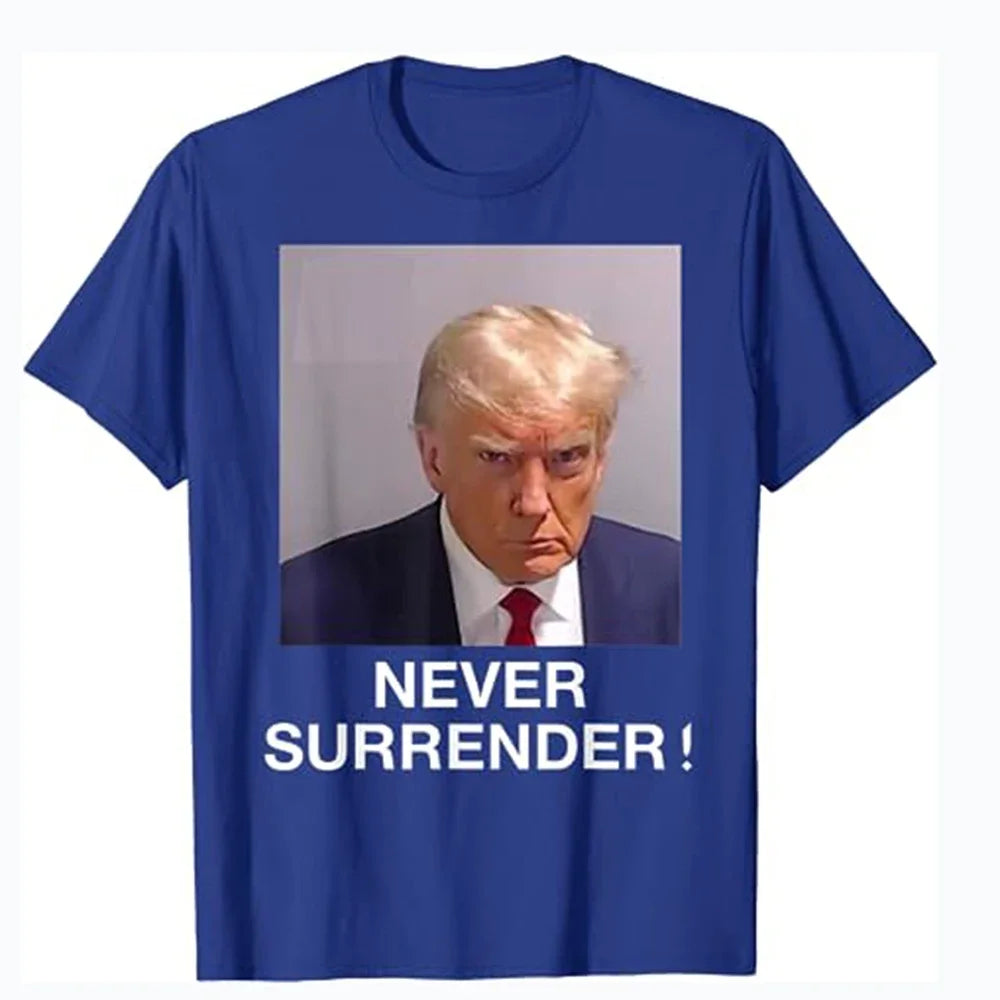 Donald Trump Never Surrender Mug Shot T-Shirt