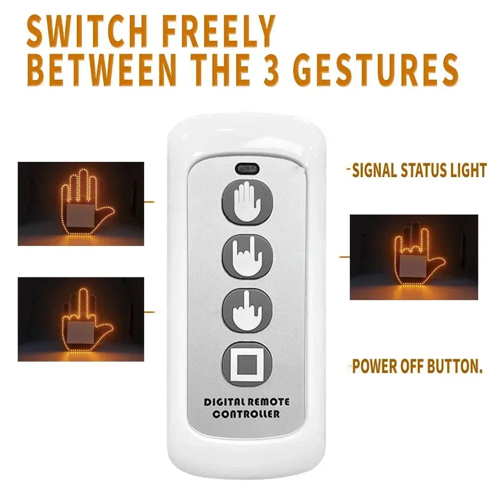 Car Finger Light with Remote Control