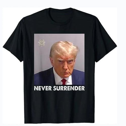 Donald Trump Never Surrender Mug Shot T-Shirt