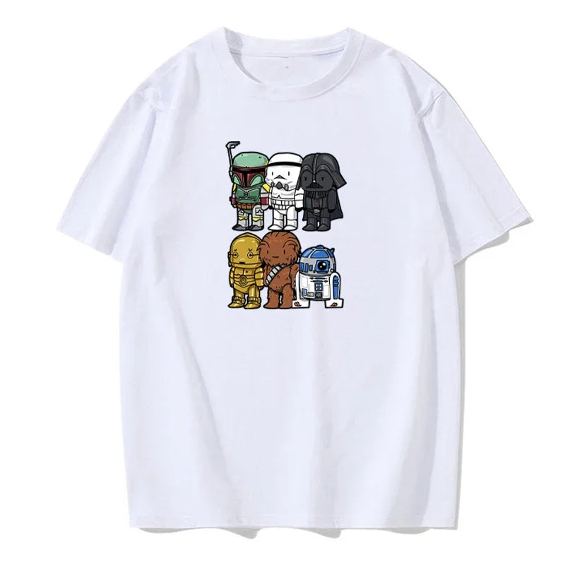 Star Wars Cartoon Print T Shirt