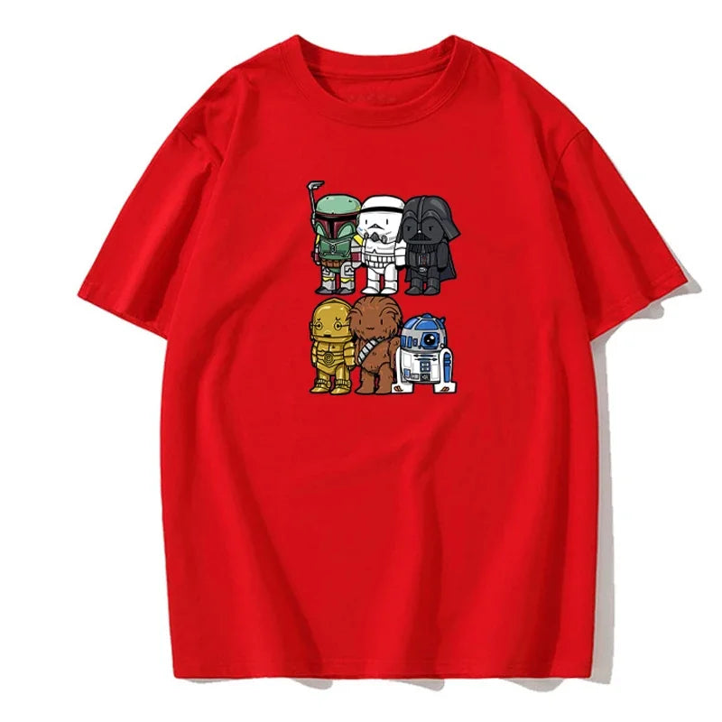 Star Wars Cartoon Print T Shirt