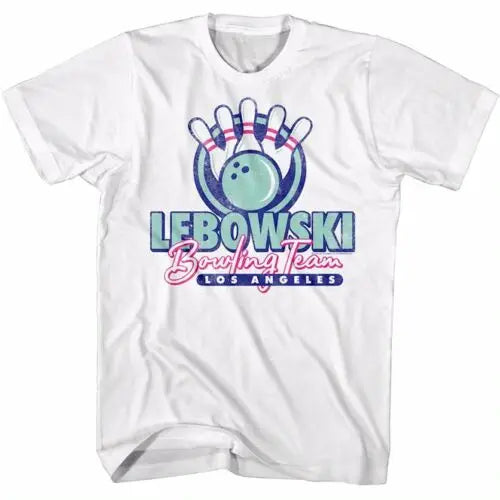 Big Lebowski Bowling Team T-Shirt Neon Pins