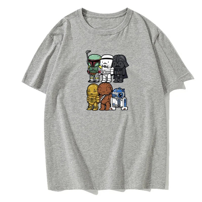 Star Wars Cartoon Print T Shirt