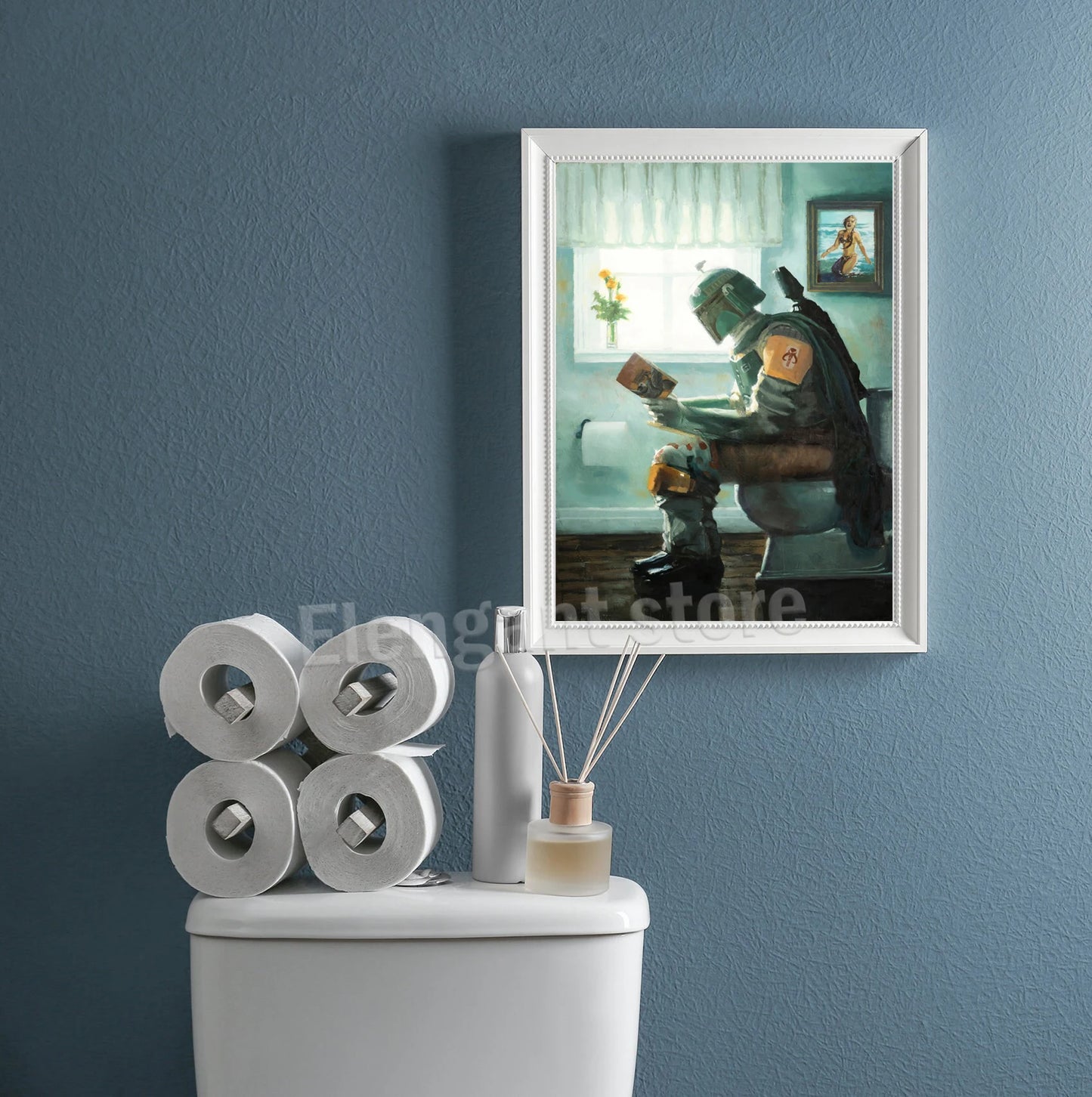 Darth Vader Boba Fett Star Wars Bathroom Art Prints