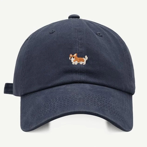 Corgi Embroidery Baseball Caps