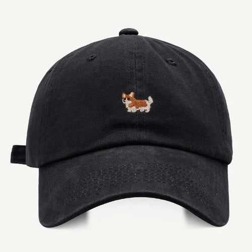 Corgi Embroidery Baseball Caps